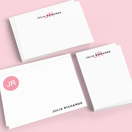 Simplicity Initials Flat Note Card Collection